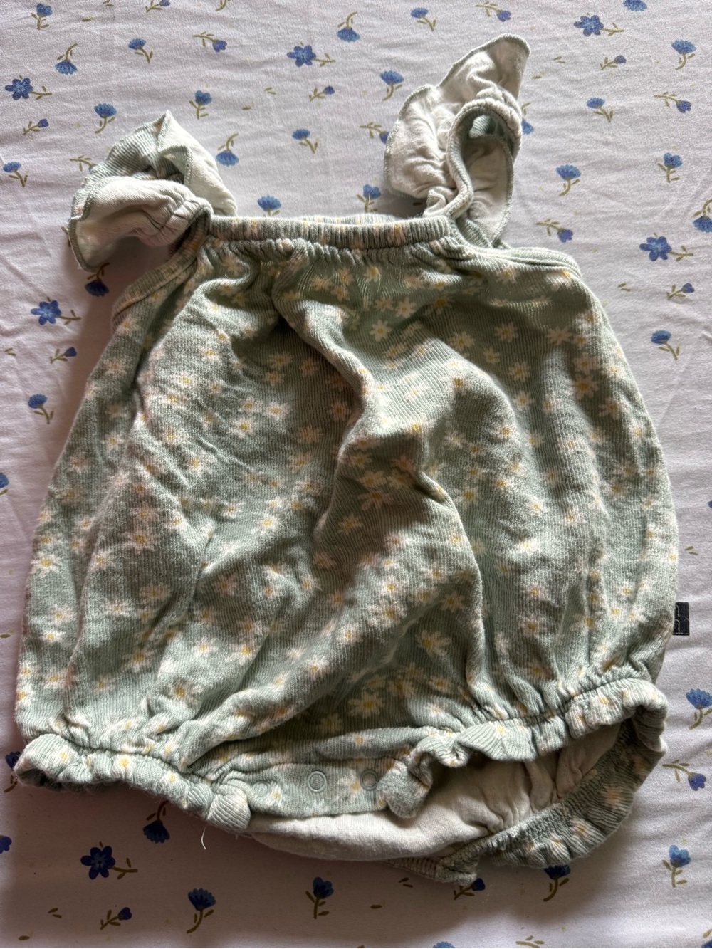 Baby Floral Mint Green One-Piece Bodysuit